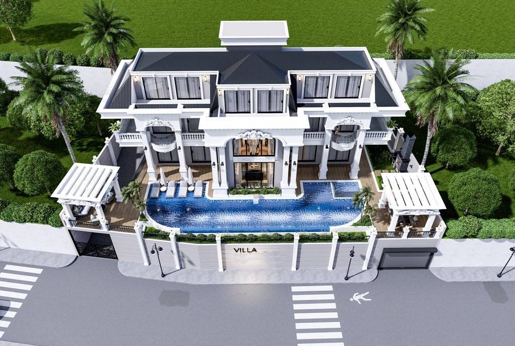 Moderní 7-izbová vila ve výstavbě Alanya - Kargicak