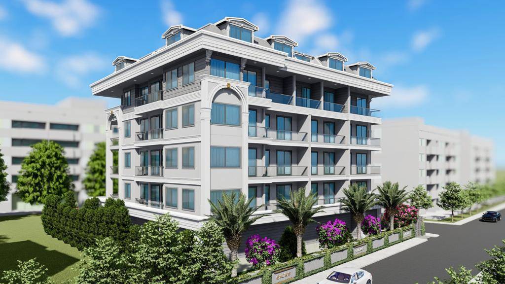Nově postavené apartmány u pláže Kleopatra, jen 400 metrů od centra Alanye
