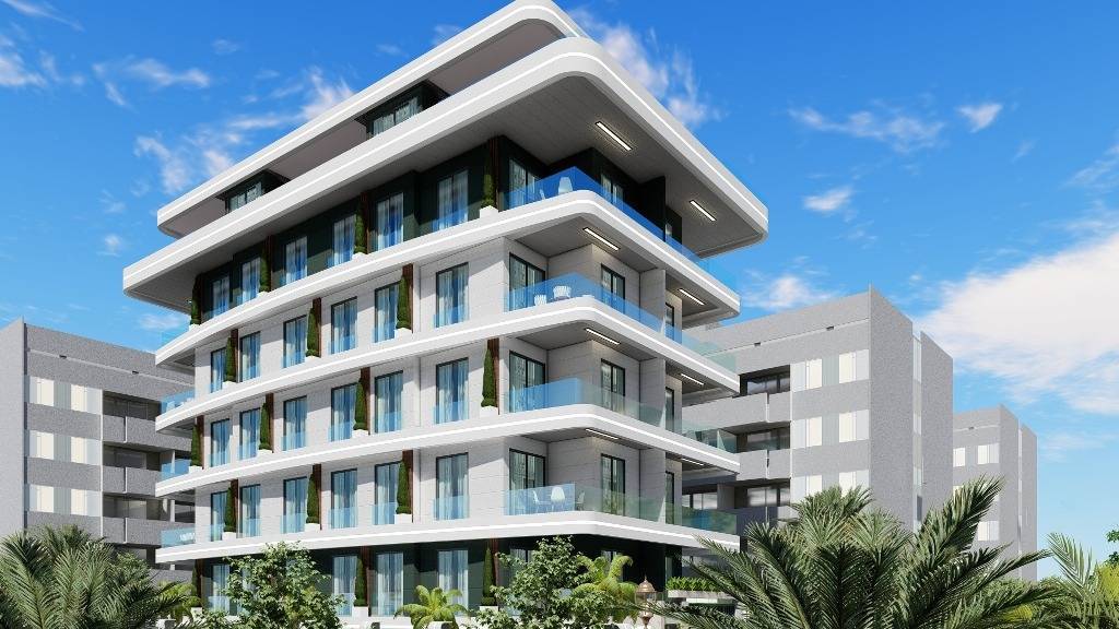Apartmány v blízkosti pláže, centrum Alanya město