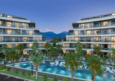 Nové moderní byty na prodej v Turecku , část Oba Alanya