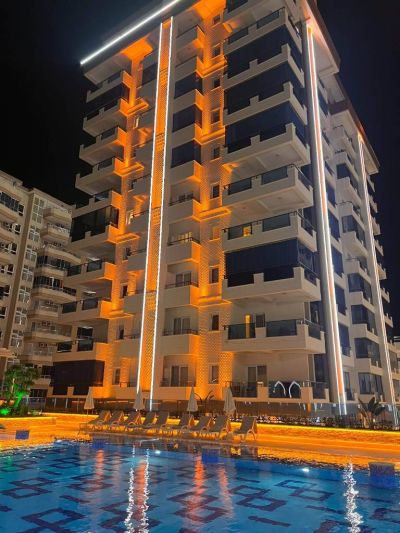 Zařízený byt k pronájmu v moderním komplexu Mahmutlar, Alanya Turecko