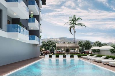 Nově postavené apartmány Kargicak Alanya, jen 250 m od krásné pláže