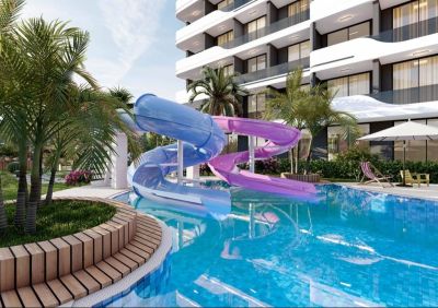 Stylově moderní apartmány se nacházejí v Erdemli, Mersin